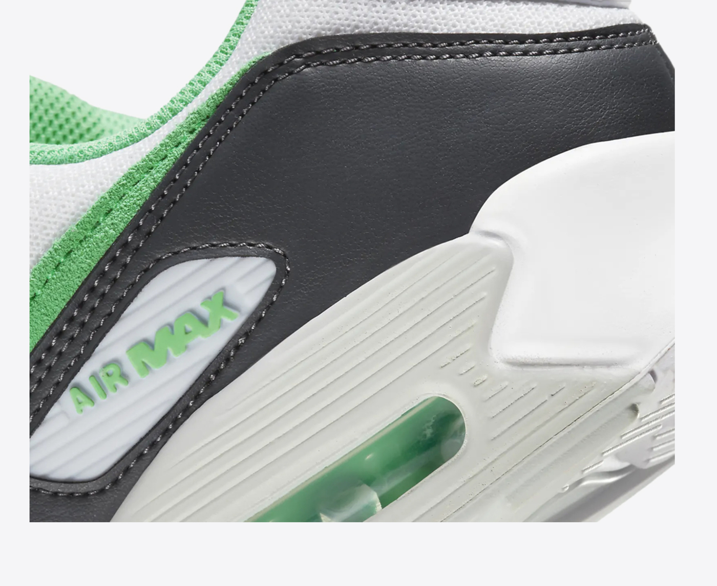 air max 90 white vapor green black