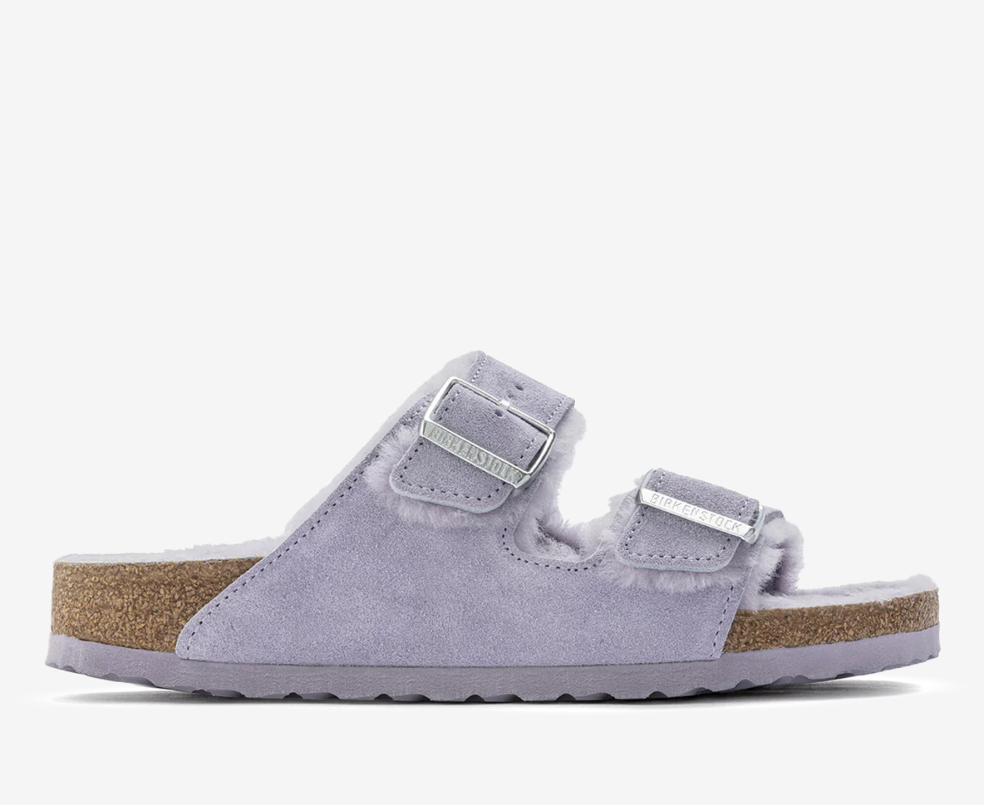 Grey shearling birkenstocks new arrivals