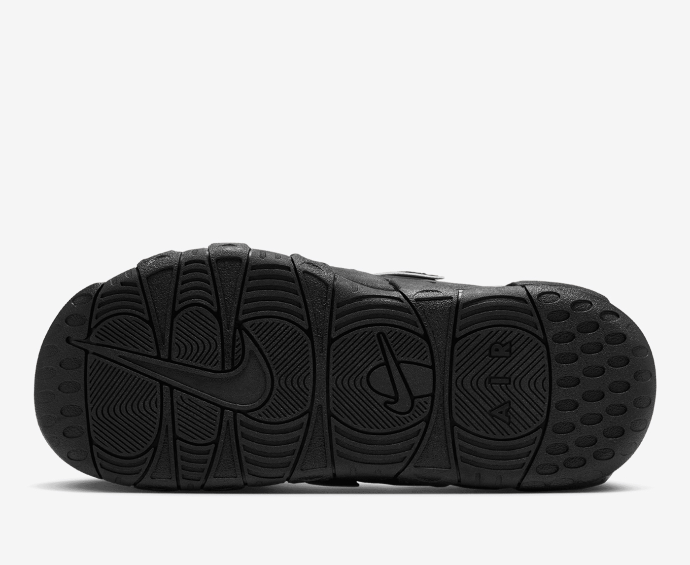 Nike - AIR MORE UPTEMPO SLIDE 'BLACK/WHITE-CLEAR' - VegNonVeg