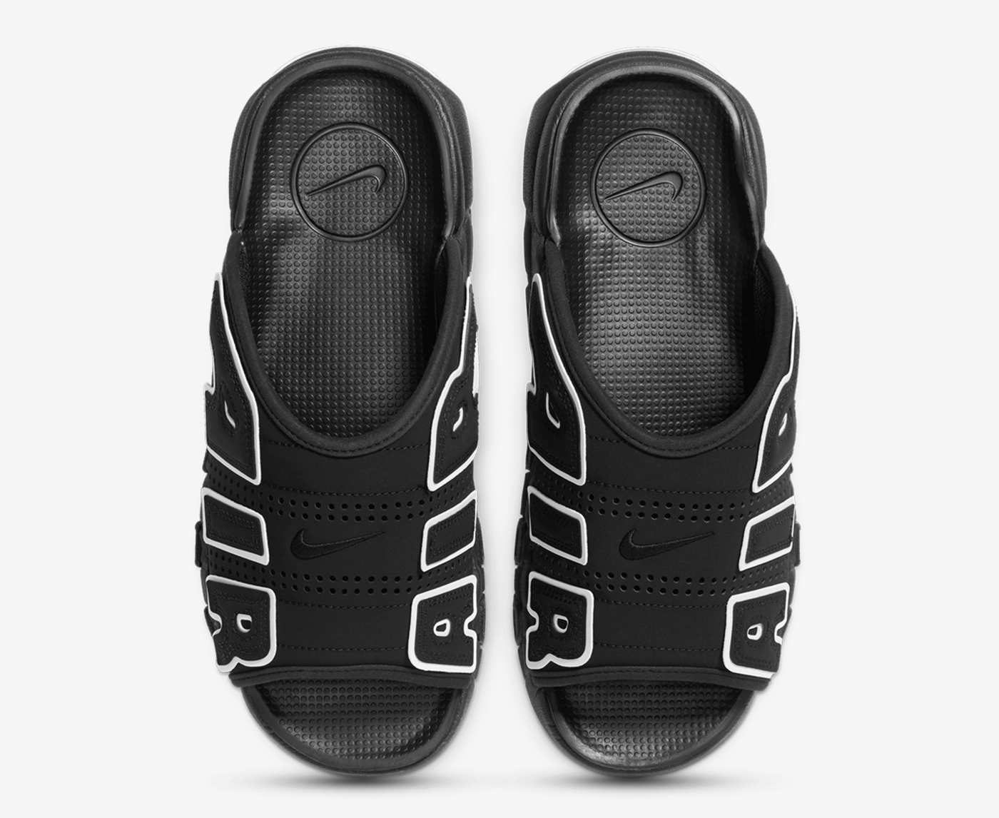 Nike - AIR MORE UPTEMPO SLIDE 'BLACK/WHITE-CLEAR