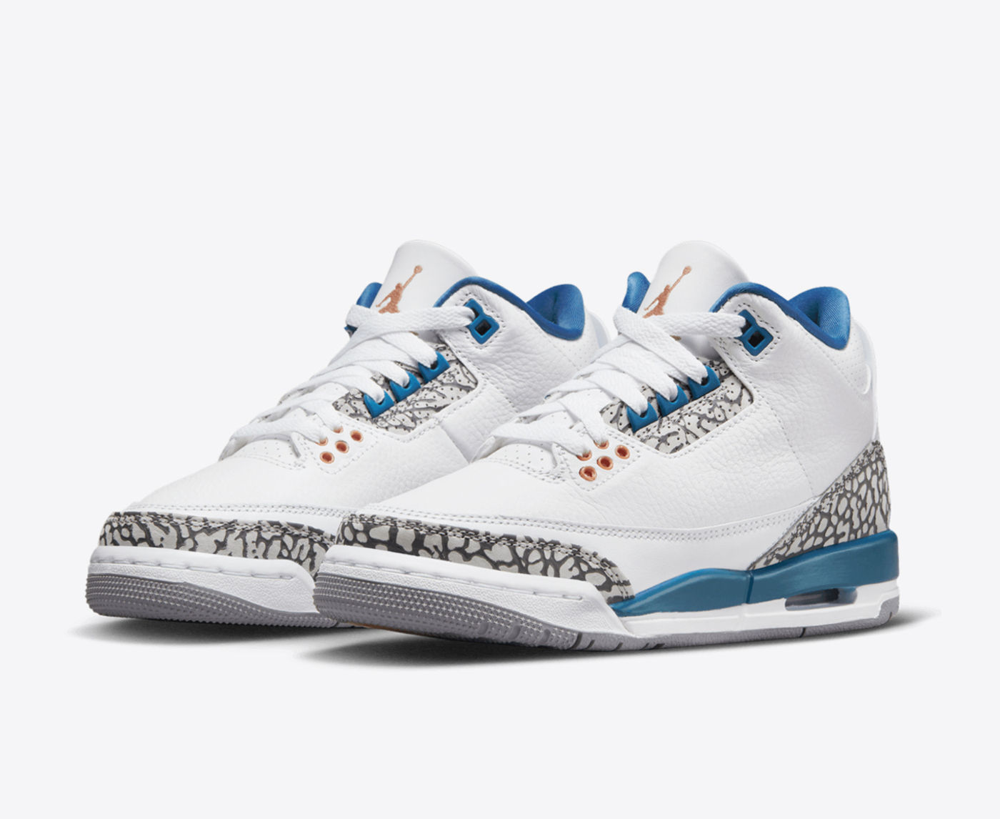 Retro 3 cheap blue and white