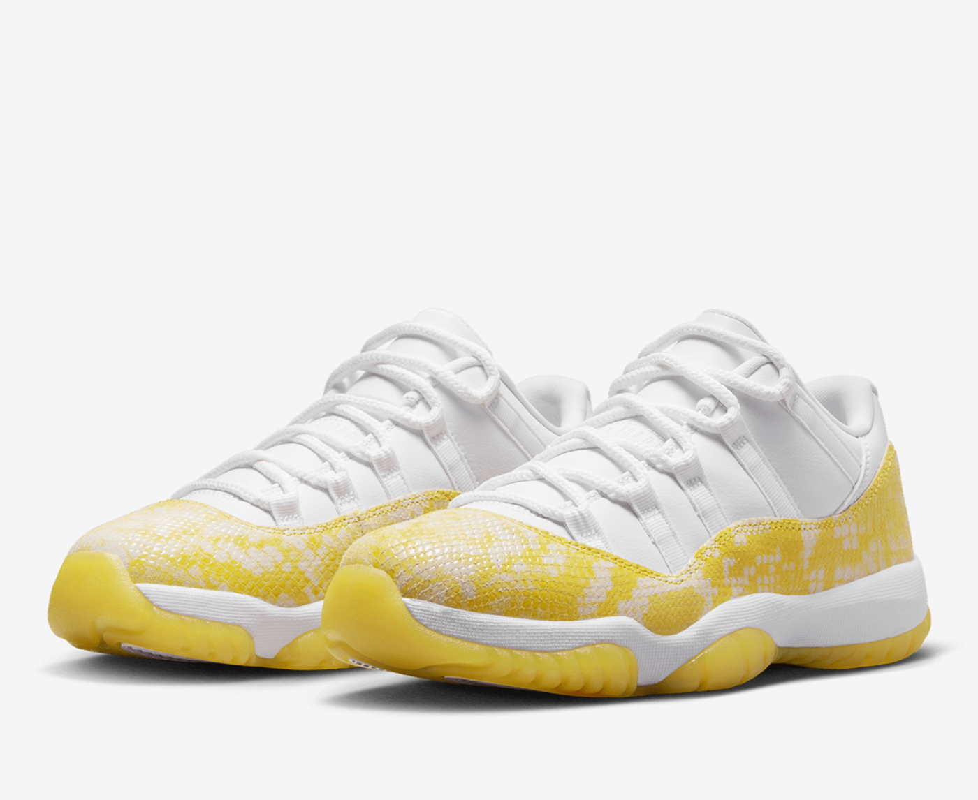 Jordan - Buy NIKE AIR JORDAN 11 RETRO LOW Snake skin 'TOUR YELLOW-WHITE'  - VegNonVeg