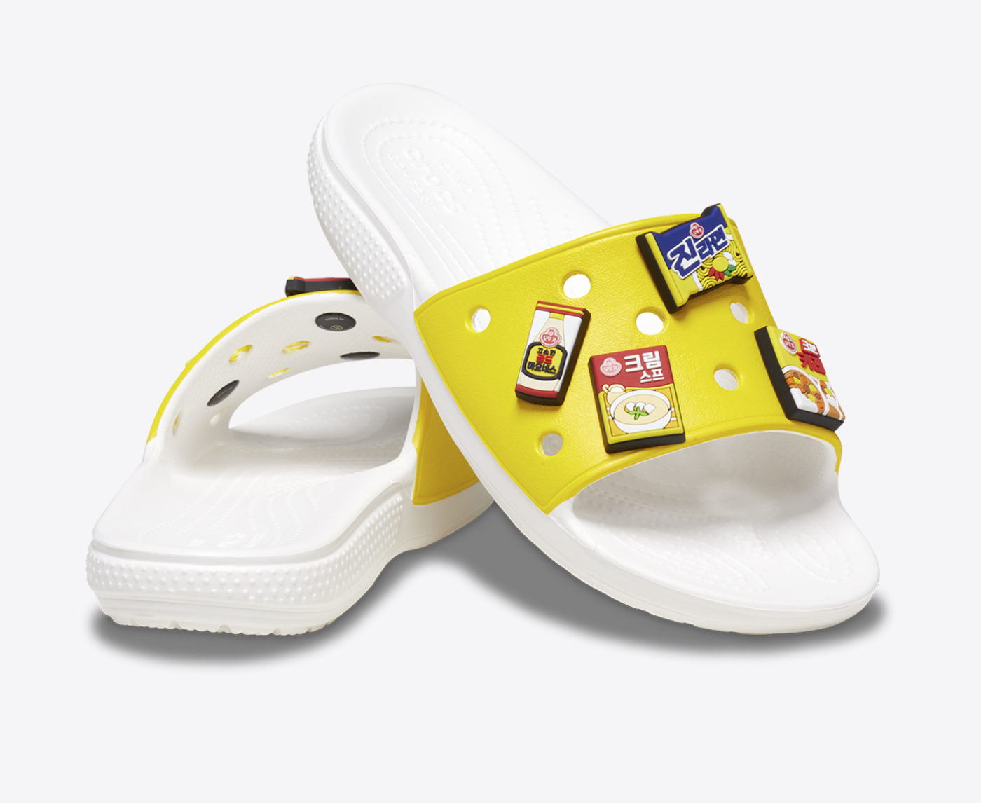 Yellow best sale croc slides