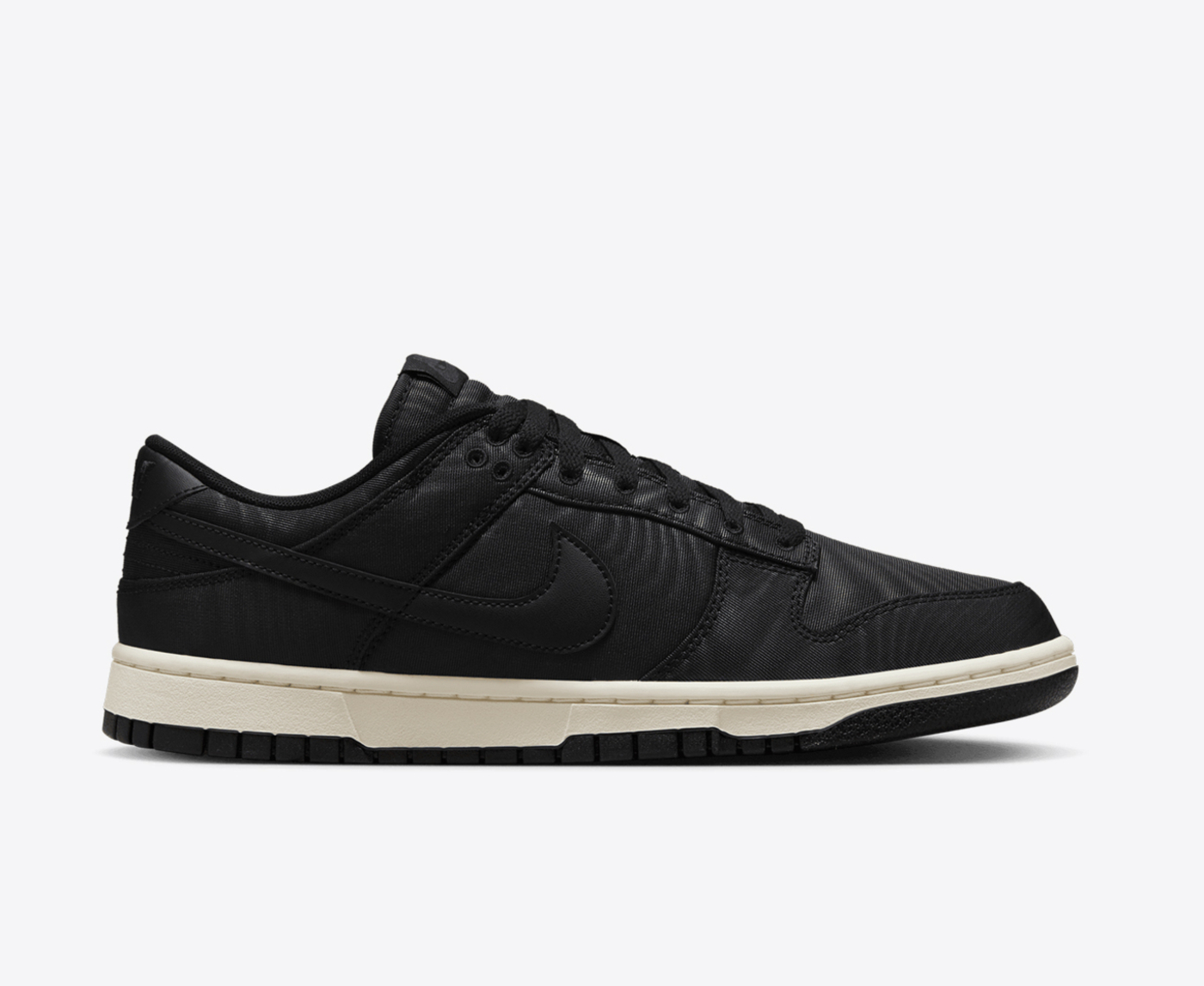 Nike dunk hot sale low black leather