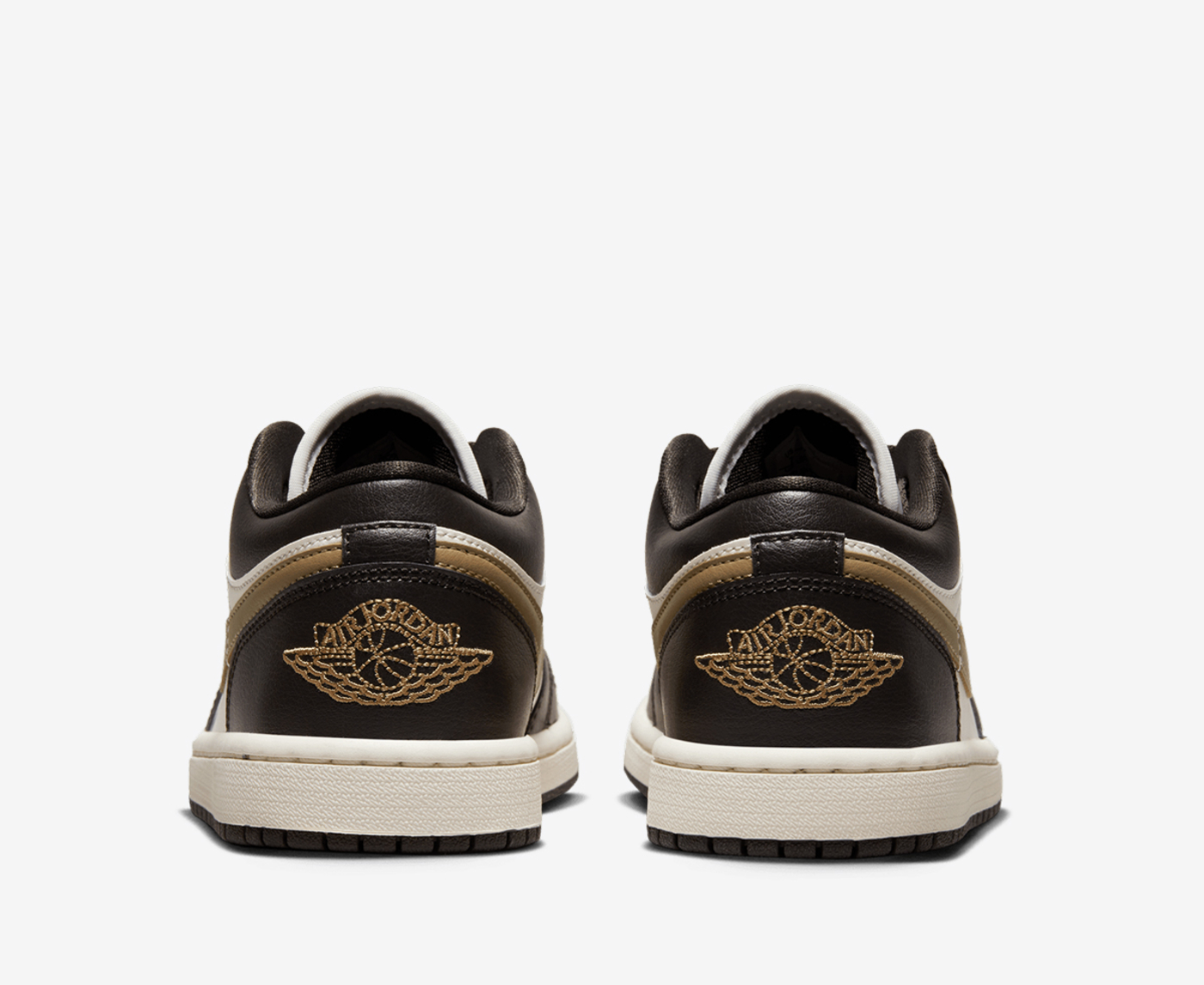 Jordan - AIR JORDAN 1 LOW 'SHADOW BROWN/BROWN KELP-SAIL' - VegNonVeg