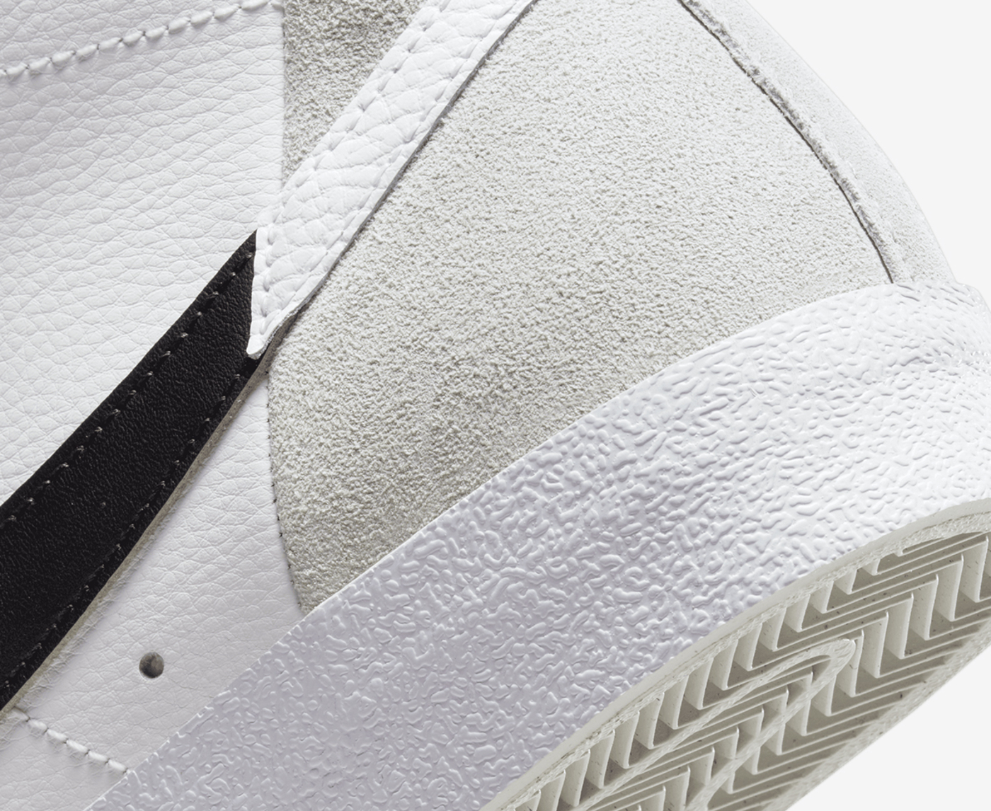 Nike - BLAZER MID '77 PRM 'SUMMIT WHITE/BLACK-LIGHT SILVER' - VegNonVeg