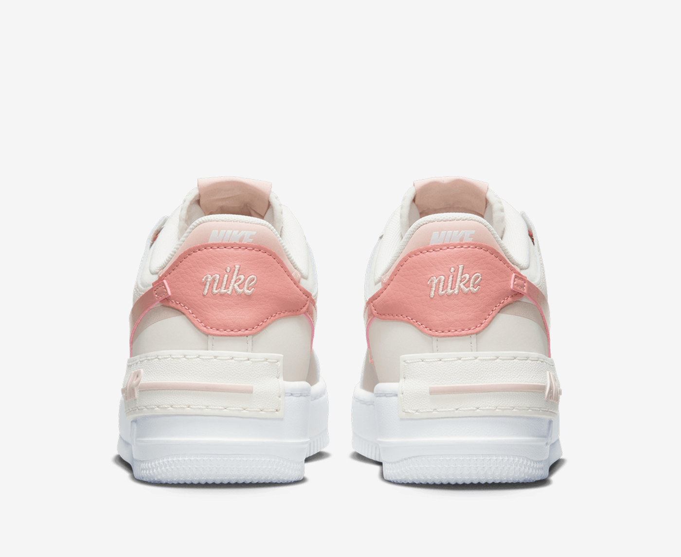 Nike - AIR FORCE 1 SHADOW 'PHANTOM/RED STARDUST-PINK OXFORD-WHITE' -  VegNonVeg