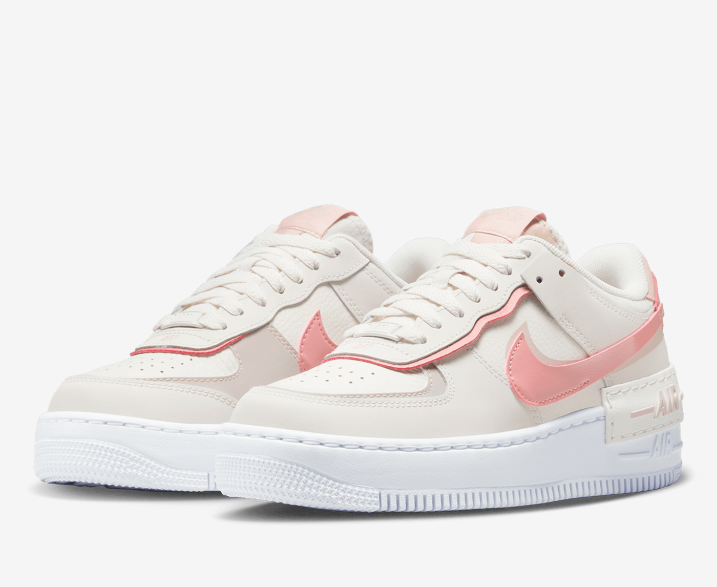 Nike - AIR FORCE 1 SHADOW 'PHANTOM/RED STARDUST-PINK OXFORD-WHITE' -  VegNonVeg