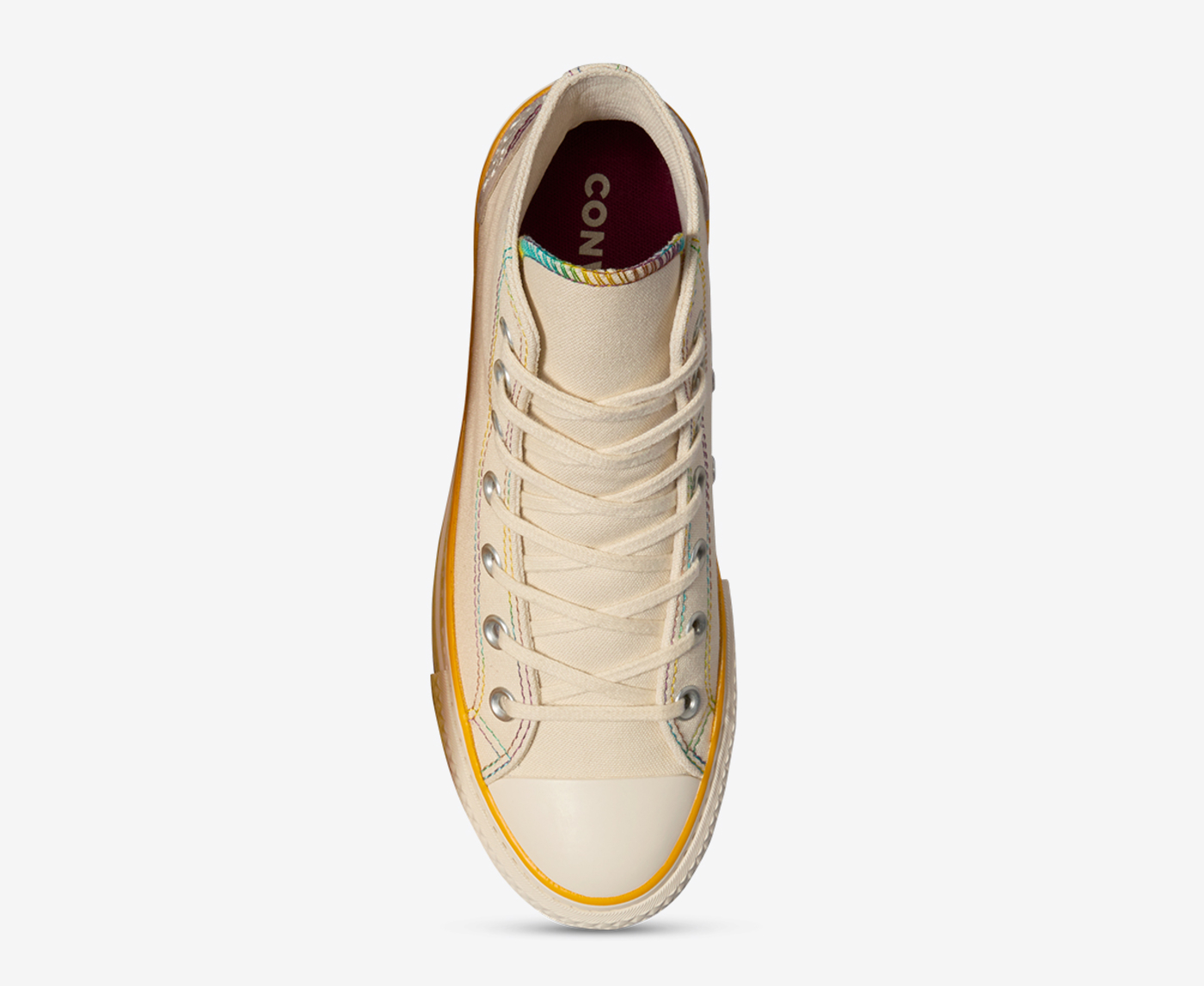 Converse - CHUCK TAYLOR ALL STAR LIFT HIGH 'NATURAL IVORY/LEGEND BERRY' -  VegNonVeg