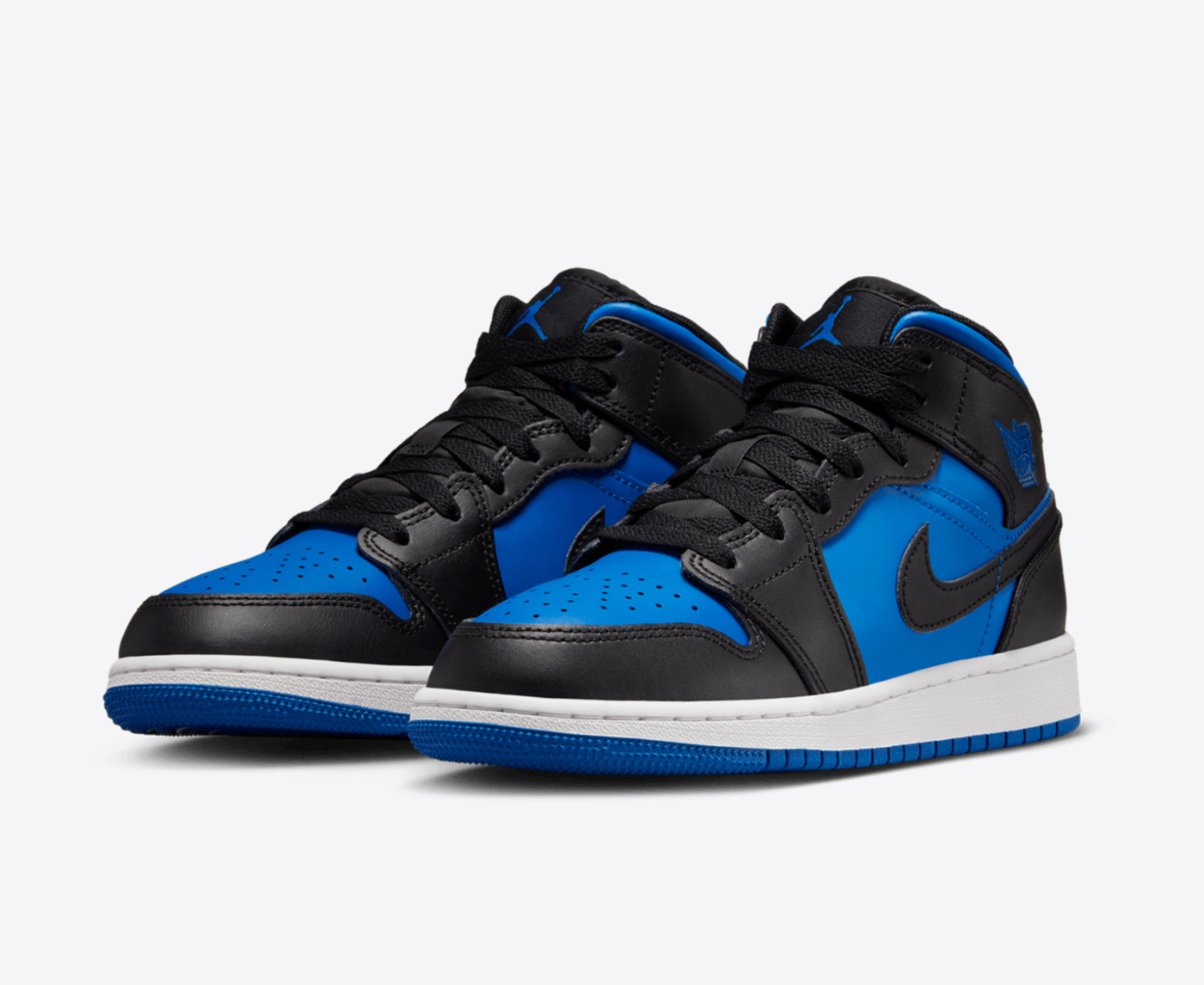 Jordan Buy NIKE AIR JORDAN 1 MID BLACK ROYAL BLUE WHITE VegNonVeg