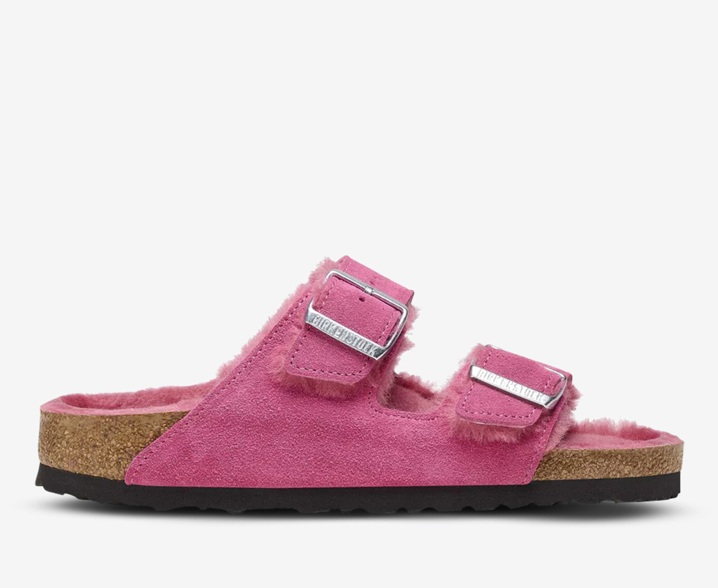 Women's Birkenstock Arizona Shearling Sandals Fuchsia