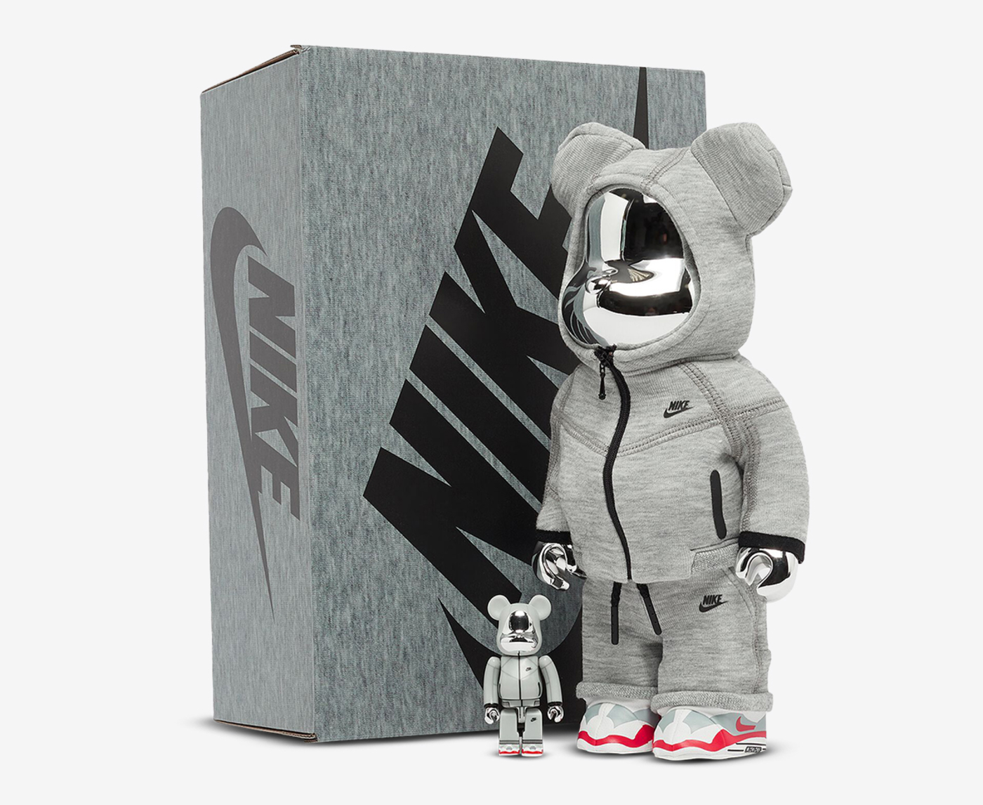 NIKE X BEARBRICK TECH FLEECE N98 100% & 400%