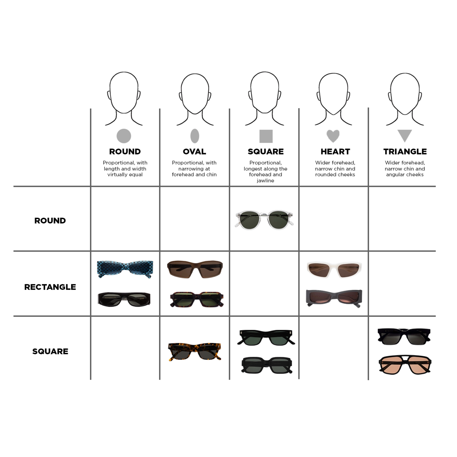 SOLID LENS SUNGLASSES