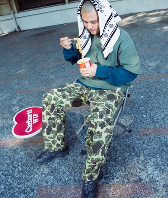 Carhartt WIP - STONE WASHED DUCK CAMO SINGLE KNEE PANT - VegNonVeg
