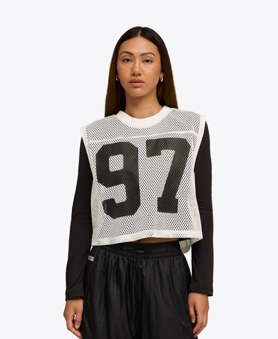 X ROSE RELAXED MESH TOP