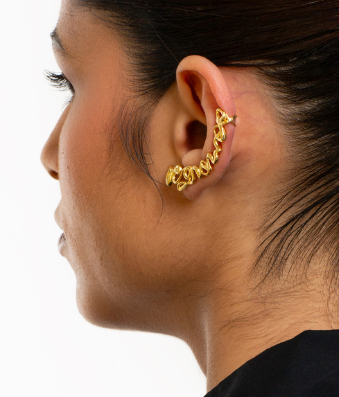 Buy Yellow Chimes Gold-Toned Leaf Design Ear Cuff Earrings online-sgquangbinhtourist.com.vn