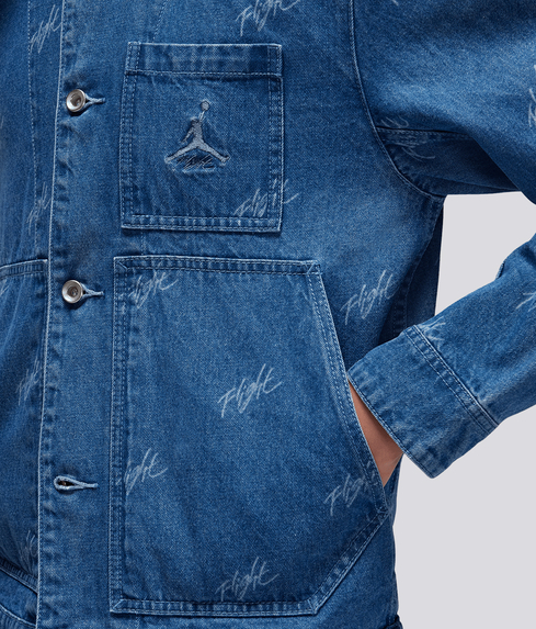 Jordan FLIGHT HERITAGE DENIM JACKET BLUE GREY VegNonVeg