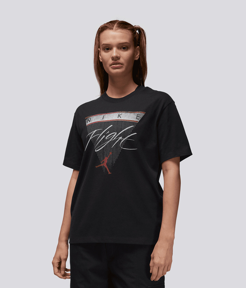 Jordan - GRAPHIC FLIGHT SHORT SLEEVE TEE 'BLACK/GYM RED' - VegNonVeg