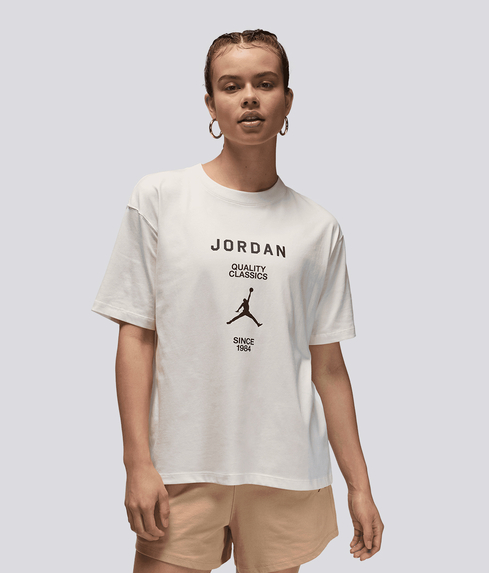 Jordan - ESSENTIALS GIRLFRIEND GRAPHIC SHORT SLEEVE TEE 'SAIL/BLACK ...