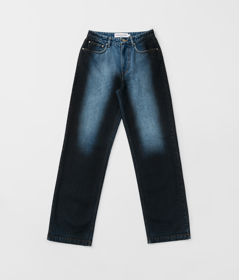 VegNonVeg - Spray Dyed Straight Fit Denim Pants 