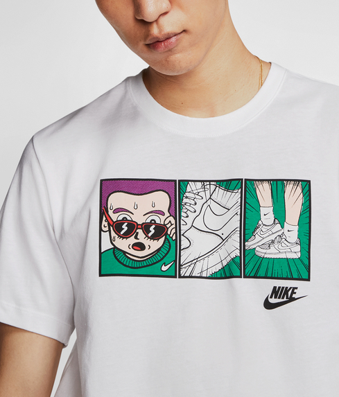 Nike - AS M NSW TEE FTWR1ILLUSTRATION 'WHITE/BLACK' - VegNonVeg