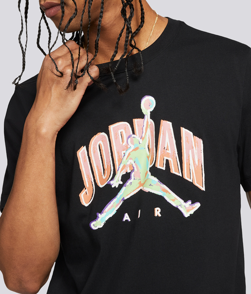 Jordan - M J BRAND JDN AIR SS CREW 'BLACK' - VegNonVeg