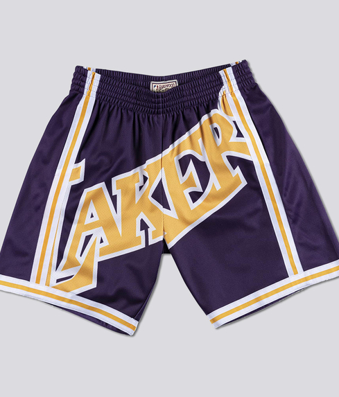 Big face hot sale lakers shorts