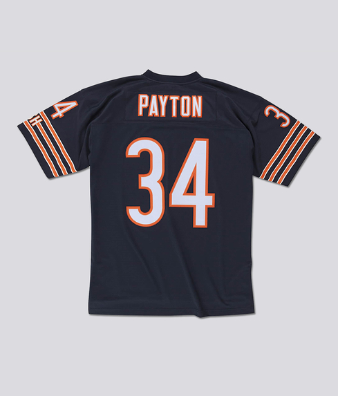 Walter Payton Unsigned Chicago Bears Blue Twill Nike Jersey Size L Stock  #158824