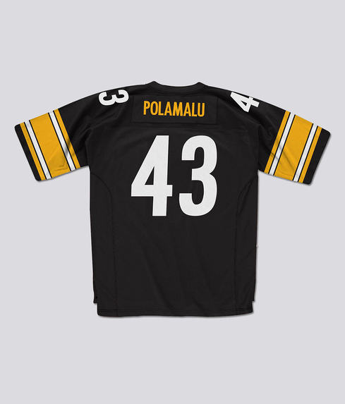 Mitchell & Ness Men's Troy Polamalu Black Pittsburgh Steelers Legacy Replica Jersey