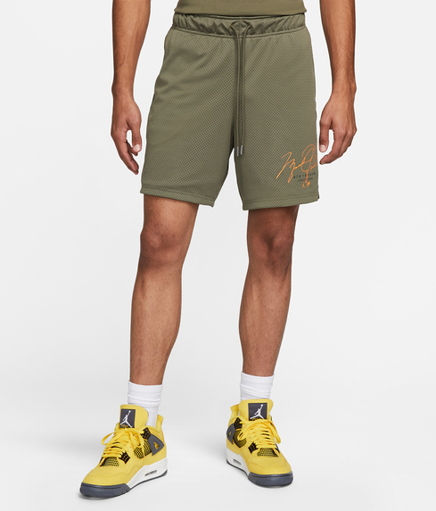 Jordan - M J ESS MESH GFX SHORT 'MEDIUM OLIVE' - VegNonVeg