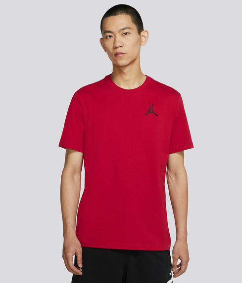 Jordan - M J JUMPMAN EMB SS CREW 'GYM RED/BLACK' - VegNonVeg