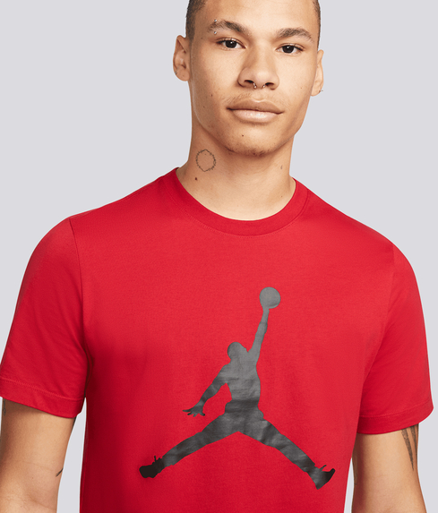 Jordan - M J JUMPMAN SS CREW 'GYM RED/BLACK' - VegNonVeg