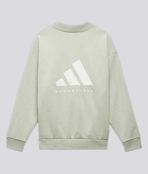 Adidas Originals BASKETBALL CREW SWEATSHIRT HALGRN HALGRN VegNonVeg