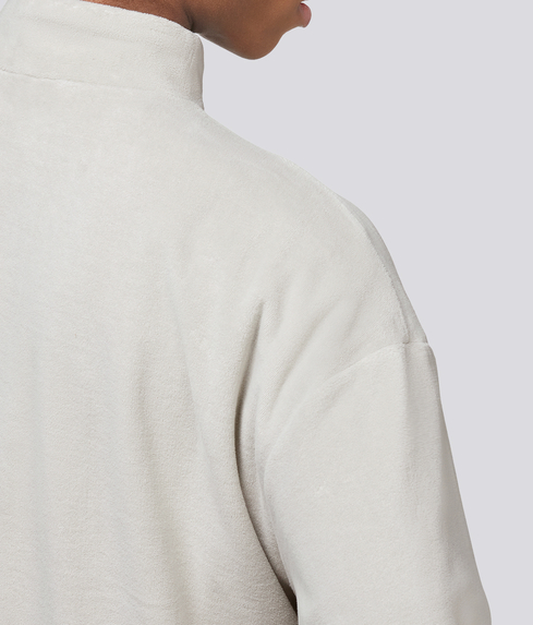 Adidas Originals BASKETBALL VELOUR 1 2 ZIP SWEATSHIRT METGRY 