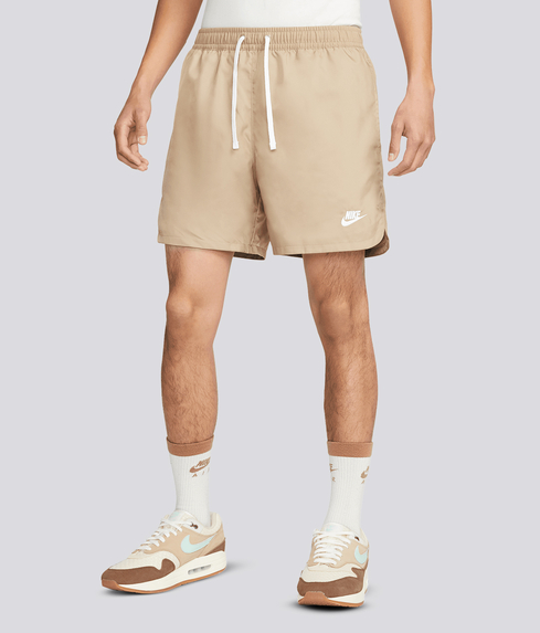 Nike - NIKE CLUB WOVEN LINED FLOW SHORT 'KHAKI/WHITE' - VegNonVeg