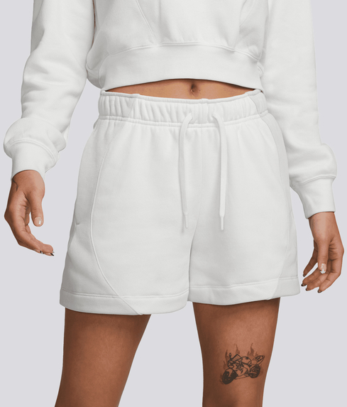 NIKE Nike Air Women's Fleece Shorts, White Women's