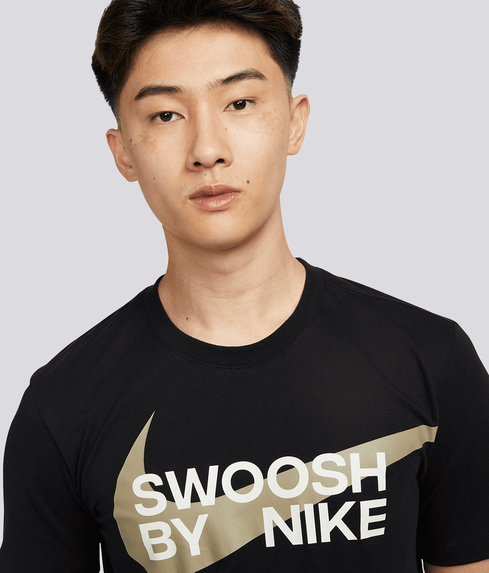 Nike - NIKE SPORTSWEAR BIG SWOOSH TEE 'BLACK' - VegNonVeg