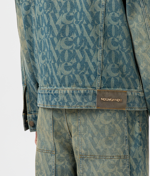 Bleached Classic Monogram Denim Jacket