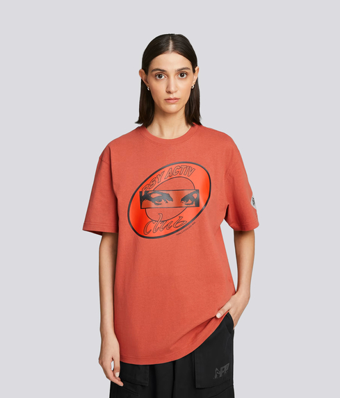 orange graphic tee