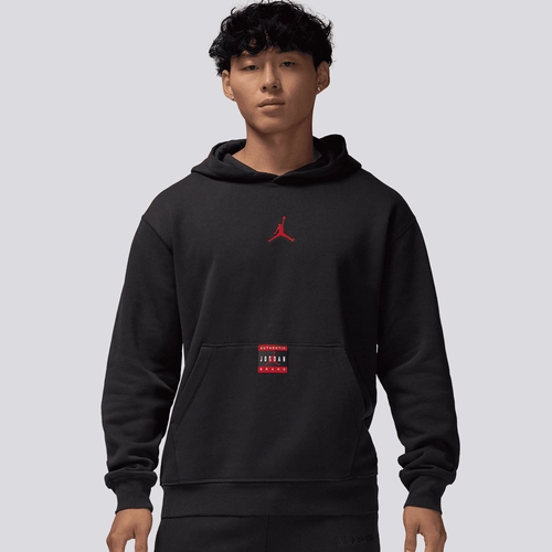 ジョーダン レディース パーカー Jordan Essential Fleece Hoodie - Black/Red jordan-fleece-hoodie-off-