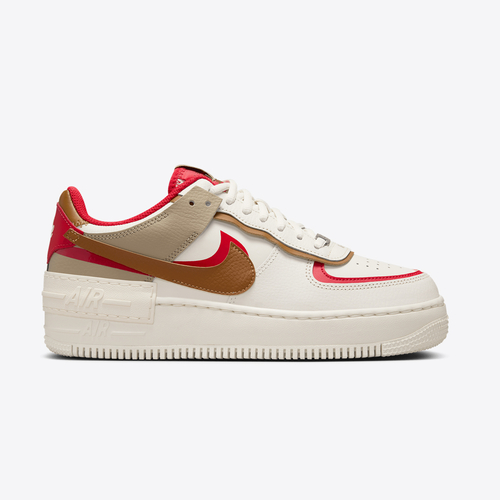 Nike AIR FORCE 1 SHADOW PHANTOM LIGHT BRITISH TAN FIRE RED KHAKI VegNonVeg