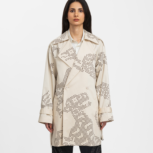 VegNonVeg - VEGNONVEG PRINTED SHORT TRENCH COAT CREAM l Buy Unisex