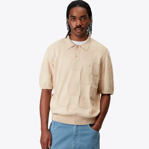 Carhartt WIP - CARHARTT WIP SHORT SLEEVE CHECKER POLO FLEUR DE SEL