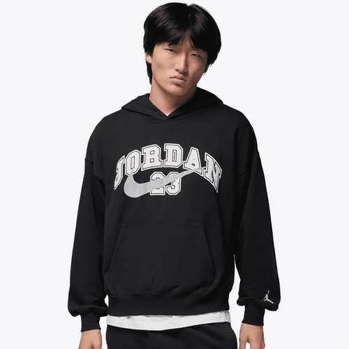 Jordan - JORDAN MVP FLEECE PULLOVER HOODIE BLACK/LIGHT SMOKE GREY