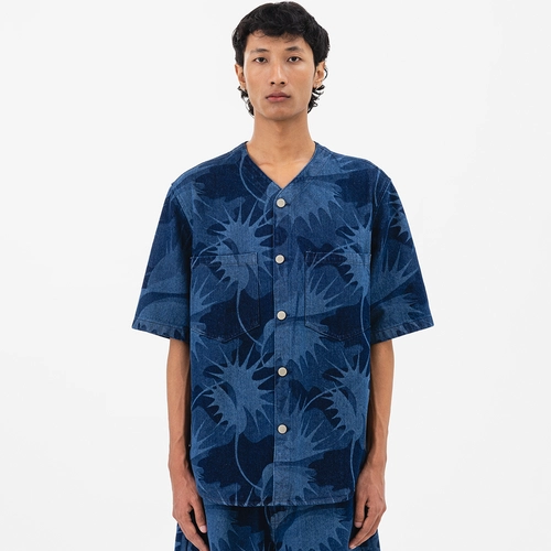 VegNonVeg - Veg Non Veg Baseball Shirt Mid Blue | Buy Unisex