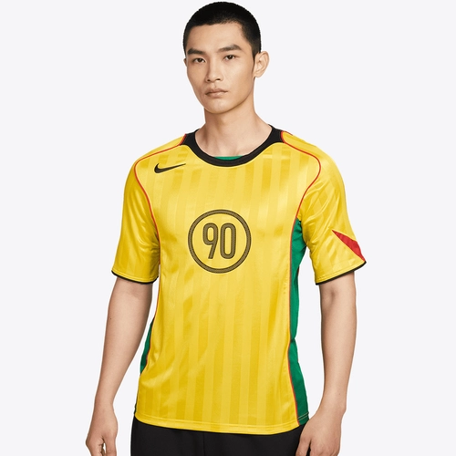 red black and yellow nike shirt