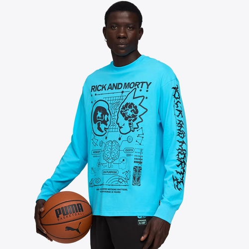 Puma - X HOOPS X RICK MORTY LONG SLEEVE TEE - VegNonVeg
