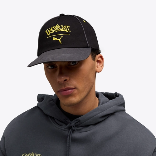 帽子 PUMA X POKEMON DAD CAP BLACK-STRONG GRAY Puma - X POKEMON DAD CAP - VegNonVeg