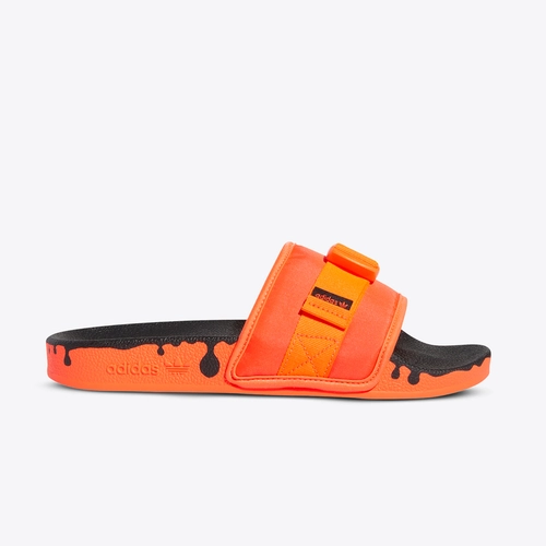 Adidas Pouchylette Flat Slides Solar Orange Black‎ Zip Pouch Sandals GW0390 Mens Adidas Pouchylette Adilette Sandalias de Playa y Baño Con  main image 4