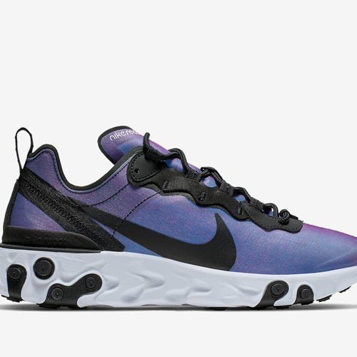 Men's react element 55 premium shoes - black/blue/purple best sale